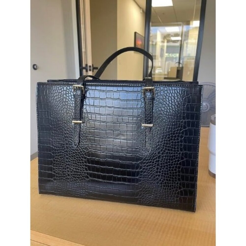 Laptop Bag for Women 15.6 inch Laptop Tote Bag Leather Computer Briefcase